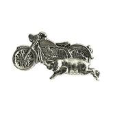 Biker Pins Bike With Pig Pin Pins Mcs