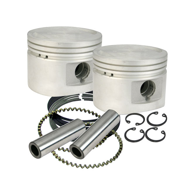 S&S Cycle Piston Kits 3 1/2" Bore +.010" Flat Top 80" Cu Pistons And Rings Kits S&S Cycle