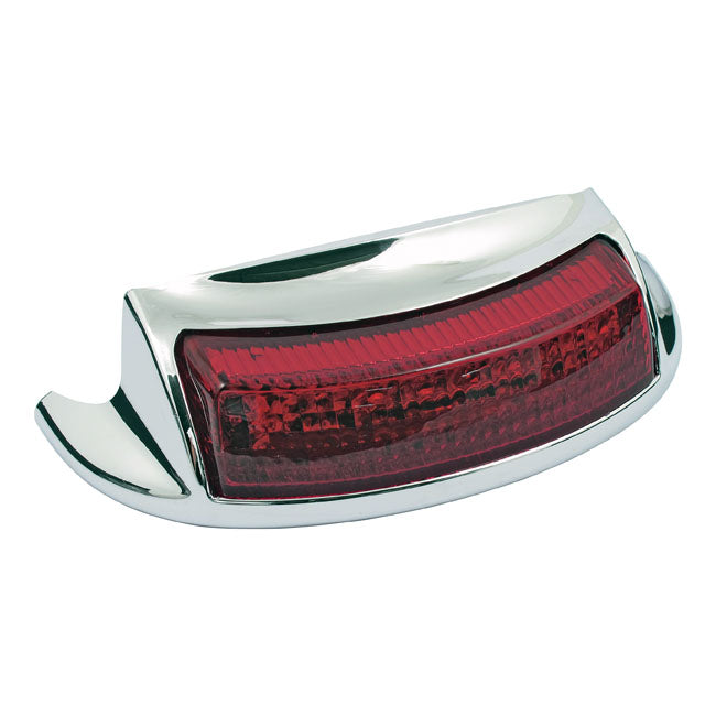 Custom Dynamics Wrap Around Fender Tips, Chrome Red - 09-19 Touring Fender Tips With Light Custom Dynamics