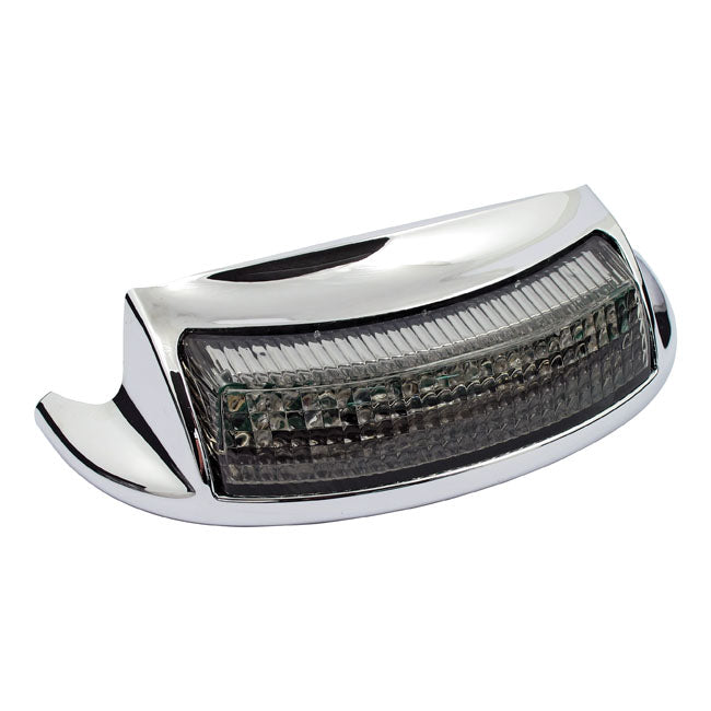 Custom Dynamics Wrap Around Fender Tips, Chrome Smoked - 09-19 Touring Fender Tips With Light Custom Dynamics