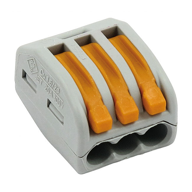 Custom Dynamics, Cage Clamp connector. 3-position CABLE CLAMPS Custom Dynamics