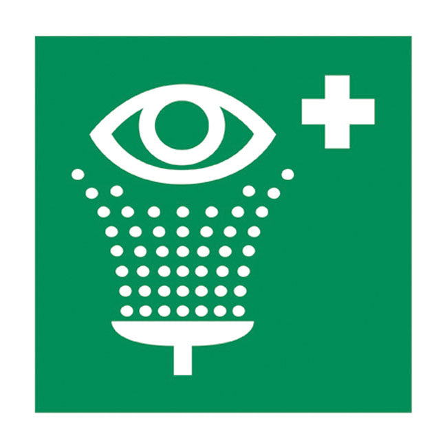 Gm Eyewash Sticker, Green Cross Safety Gramm