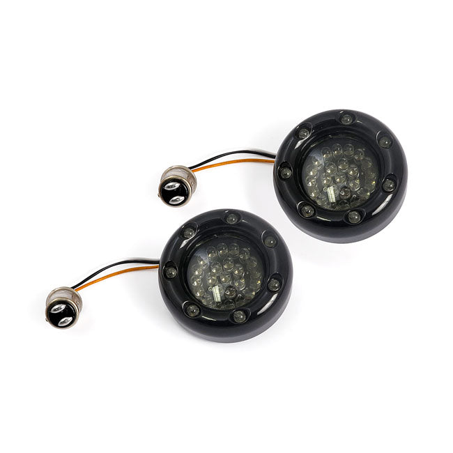 Custom Dynamics Signal Bllt 1157 Gblk/Smk Turn Signals Custom Dynamics