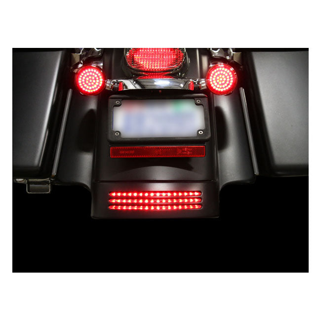 Custom Dynamics Dual Intensity LED TriBAR, Red - 10+ Touring Fender Tips Lenses Custom Dynamics