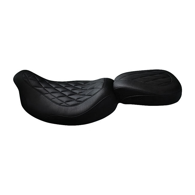 Mustang Pillion Pad Tripper™ Diamond Stitch Black Pillion Pads Mustang