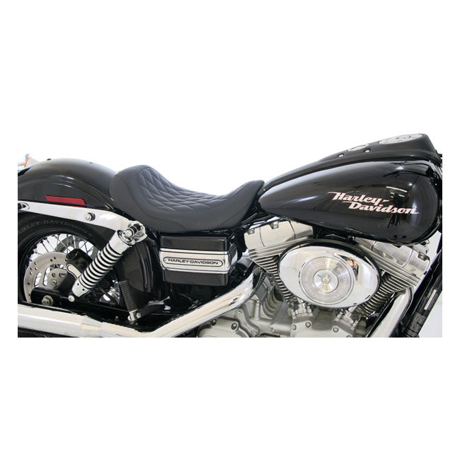 Mustang Seat Wide Tripper™ Solo Diamond Stitched Black Solo Seats Mustang