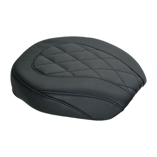 Mustang Pillion Pad Solo Wide Tripper™ Diamond Stitched Black Pillion Pads Mustang