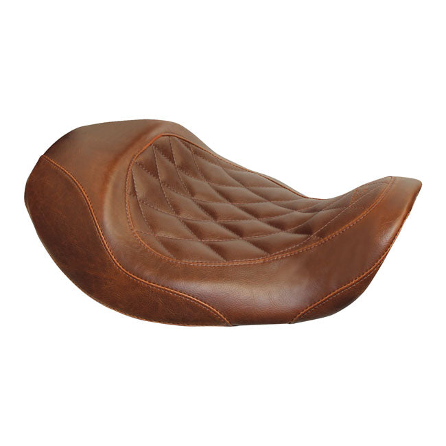 Mustang Seat Wide Tripper™ Forward Solo Diamond Stitched Brown Solo Seats Mustang
