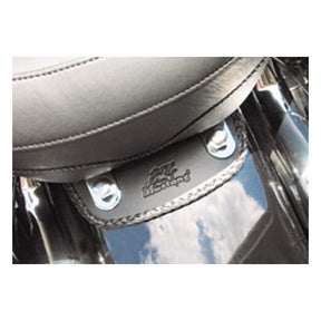 Mustang, mini fender bib. Plain with braided edges. Black FENDER BIBS Mustang