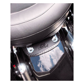Mustang, mini fender bib. Plain with braided edges. Black FENDER BIBS Mustang
