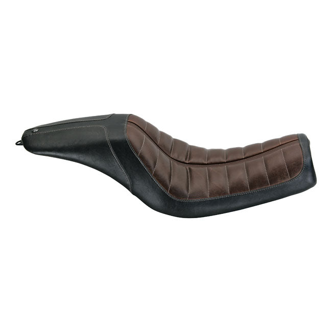Roland Sands Design, 2-up Enzo seat. Black/Brown SEATS Roland Sands Design