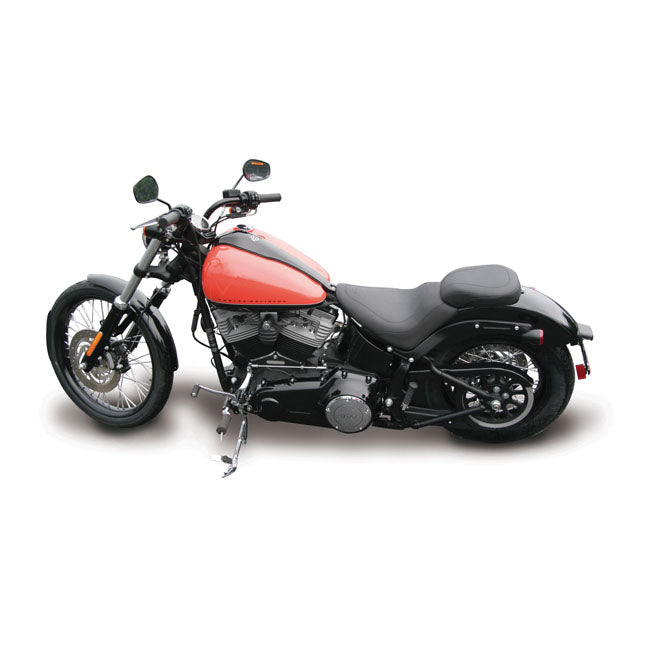 Mustang Seat Wide Tripper™ Solo Vintage Smooth Black Solo Seats Mustang