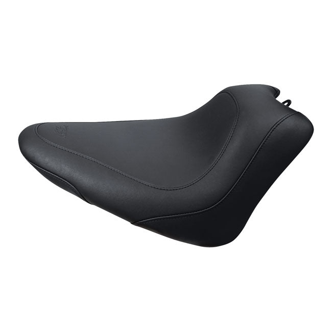 Mustang Seat Wide Tripper™ Solo Vintage Smooth Black Solo Seats Mustang