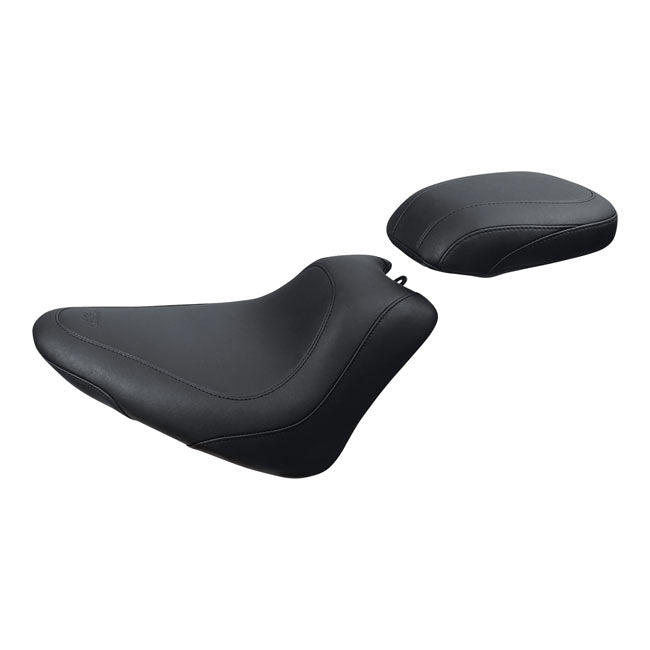 Mustang Pillion Pad Wide Tripper™ Vintage Smooth Black Pillion Pads Mustang