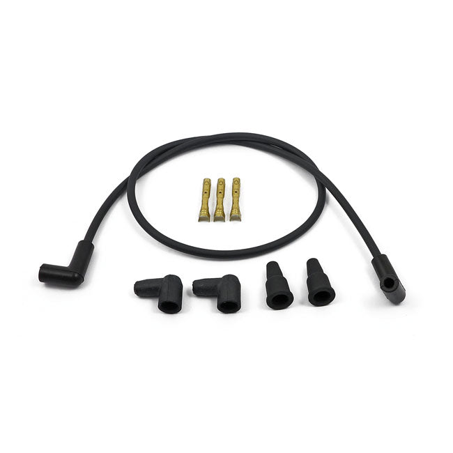 Compu Fire, 8mm Spark Plug 2 Wire Set, Universal. Black Spark Plug Wires Compu Fire
