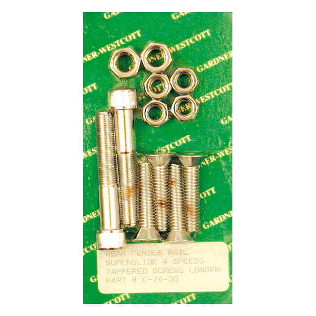 Gardner Westcott, Fender Strut Mount Kit. Chrome Allen Head Fender Struts Side Gardner Westcott