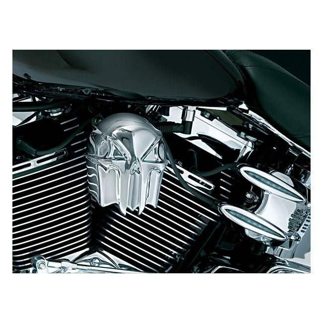 Kuryakyn, Skull horn cover. Chrome HORN COVERS Kuryakyn