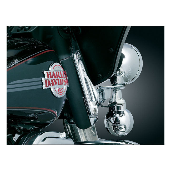 Kuryakyn, Front fork custom tie-down brackets. Chrome TIE DOWNS Kuryakyn