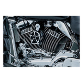 Kuryakyn, Mach 2 horn cover. Chrome/black mesh insert HORN COVERS Kuryakyn