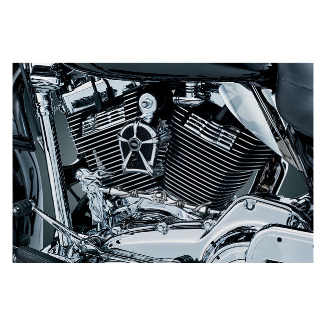 Kuryakyn, Mach 2 horn cover. Chrome/black mesh insert HORN COVERS Kuryakyn