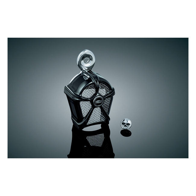 Kuryakyn, Mach 2 horn cover. Black/chrome mesh insert HORN COVERS Kuryakyn