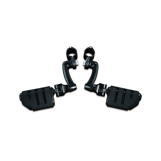 Kuryakyn, Longhorn highway peg set. 1-1/4 (32mm). Black FOOTPEGS Kuryakyn