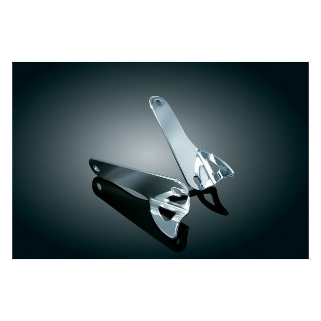 Kuryakyn, Front fork custom tie-down brackets. Chrome TIE DOWNS Kuryakyn