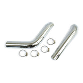 Big Twin Plain Heat Shield Set Chrome Exhaust Heat Shields Mcs