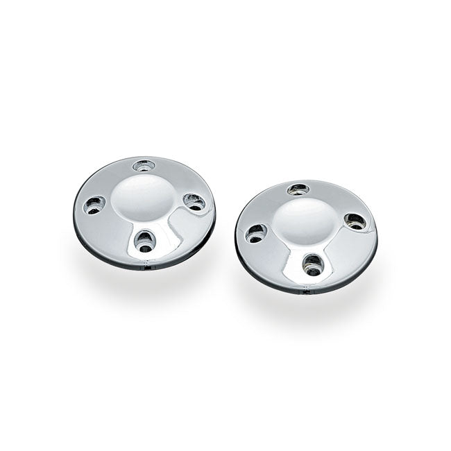 Kuryakyn, ISO-grip end cap set. Smooth. Chrome (pair) GRIPS Kuryakyn