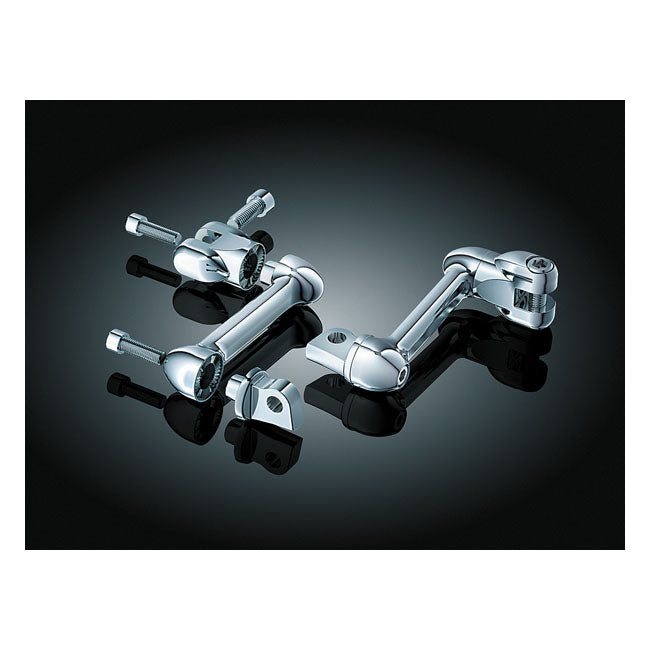 Kuryakyn, Adjustable passenger offset mount set. Chrome FOOTPEGS MOUNTS Kuryakyn