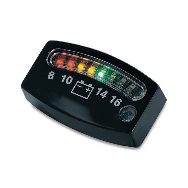 Kuryakyn, LED battery gauge. Black BATTERY MISC Kuryakyn