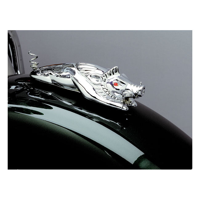 Kuryakyn, ''Wild boar'' front fender ornament. Chrome FENDER ORNAMENTS LIGHTED Kuryakyn