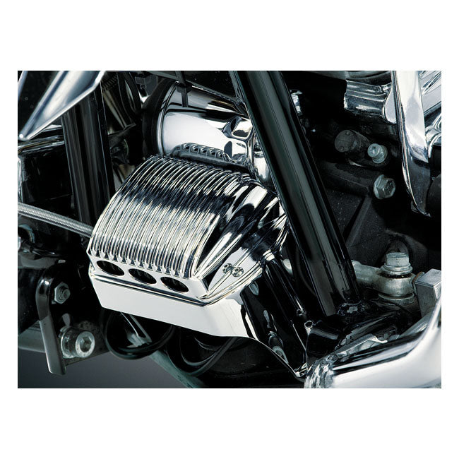 Kuryakyn, Touring voltage regulator/rectifier cover. Chrome REGULATOR COVERS/VISORS Kuryakyn
