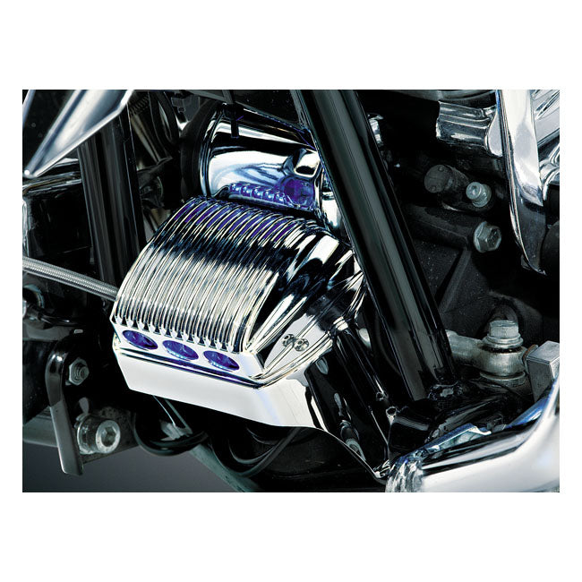 Kuryakyn, Touring voltage regulator/rectifier cover. Chrome REGULATOR COVERS/VISORS Kuryakyn