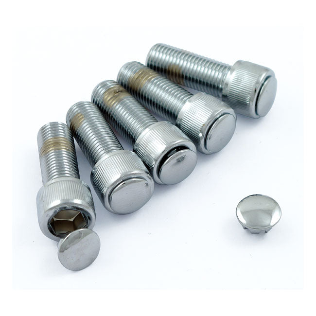Kuryakyn, Hot spots 3/8". Chrome Bolt covers USA sizes Kuryakyn