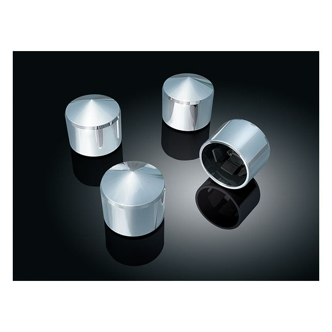 Kuryakyn, Twin Cam peaked rocker box bolt cover 4-pk HEAD BOLT COVER KITS Kuryakyn