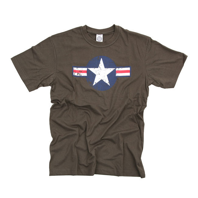 Army Surplus Air Force Star & Bars t-shirt green T-SHIRTS Army Surplus