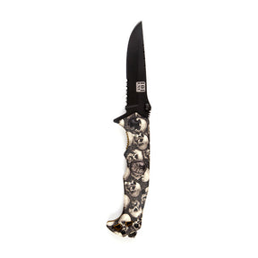 Knife skull & clip black ivory KNIVES Army Surplus
