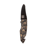 Knife skull & clip small black brown KNIVES Army Surplus