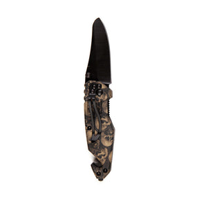 Knife skull & clip small black brown KNIVES Army Surplus