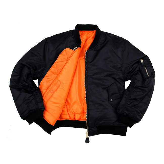 MA-1 bomber flight jacket black JACKETS MALE Army Surplus
