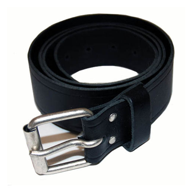 Leather belt with buckle black BELTS Army Surplus