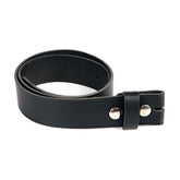 Leather belt without buckle black BELTS Army Surplus