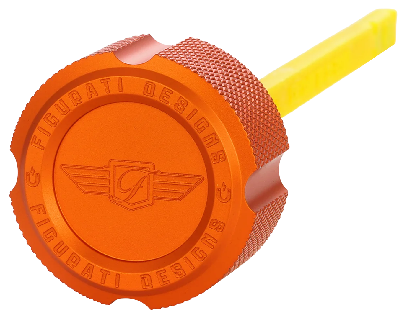 Dipstick Alu Knurled Orange Flh/T17 Up Oil Dipstick Figurati Designs Default Title