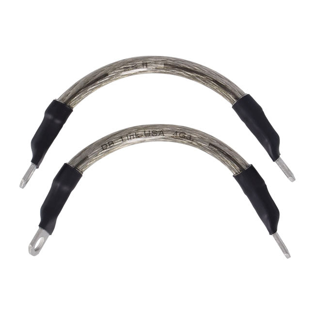 NAMZ, battery cable set. Clear. 6 inch (15cm) BATTERY CABLES Namz