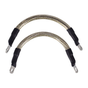 NAMZ, battery cable set. Clear. 7 inch (17.5cm) BATTERY CABLES Namz