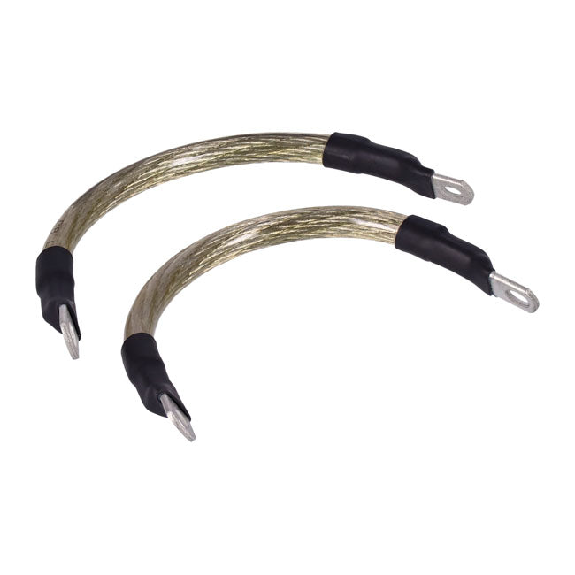 NAMZ, battery cable set. Clear. 7 inch (17.5cm) BATTERY CABLES Namz
