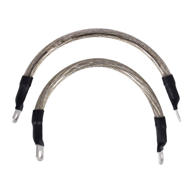 NAMZ, battery cable set. Clear. 9 inch (22.5cm) BATTERY CABLES Namz