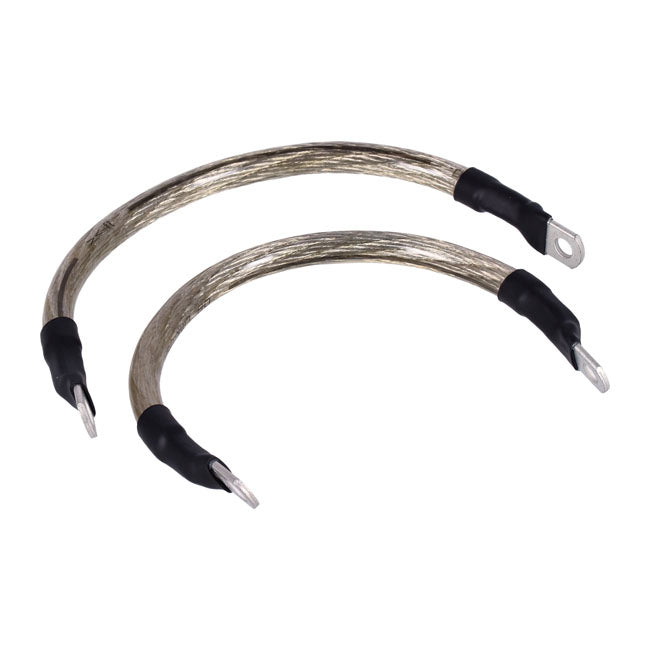 NAMZ, battery cable set. Clear. 9 inch (22.5cm) BATTERY CABLES Namz