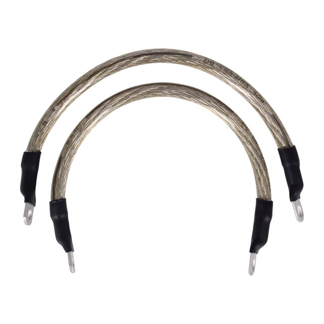 NAMZ, battery cable set. Clear. 11 inch (27.5cm) BATTERY CABLES Namz